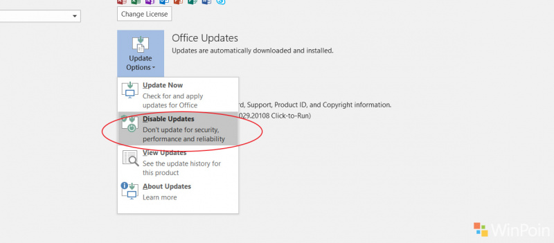 Cara Mudah Mematikan Fitur Update di Microsoft Office 2019